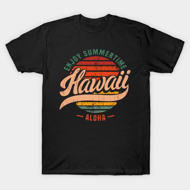 Hawaii vintage sun lettering aloha T-Shirt by SpaceWiz95